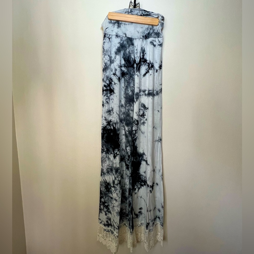 Black & Gray Tie-Dye Pants